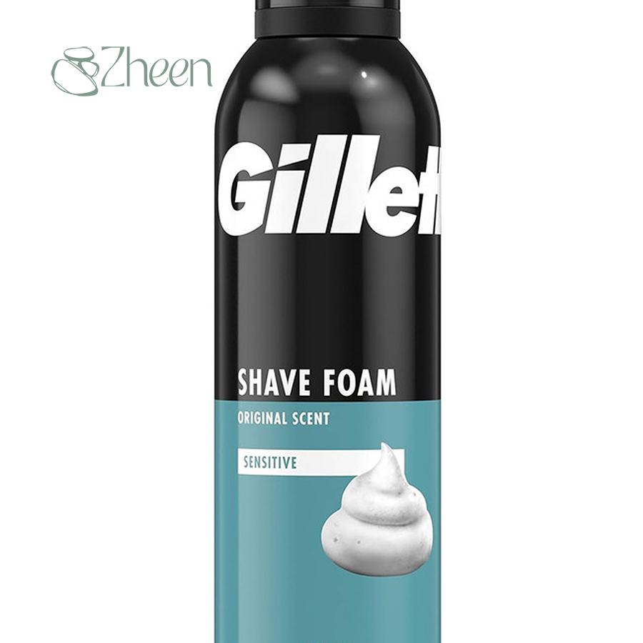 فوم اصلاح ژیلت مدل Original Scent Sensitive حجم 200 میلی لیتر